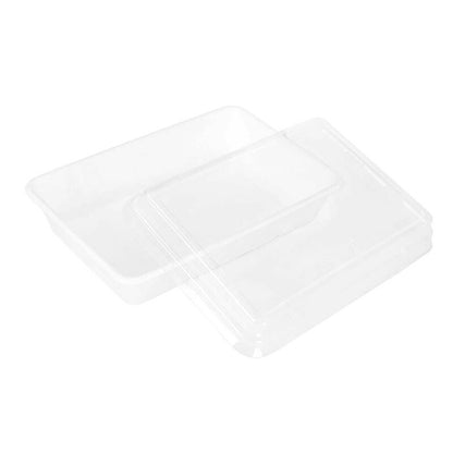 Salatbowle, Rektangulær, 850 ml, 228x156x48mm, Bambusfibre, der indeholder, hvid, Bagasse, karton a 500 stk