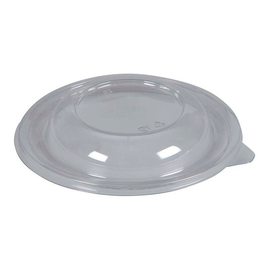 Låg t/plastbakke, Rund, Ø 260, højde 38, RPET, transparent, pakke a 25 stk, Fødevaregodkendt