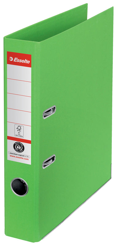 Brevordner, Esselte, grøn, 50mm, 210x297mm, antal ringe: 2, FSC Mix 70%, 10 Units