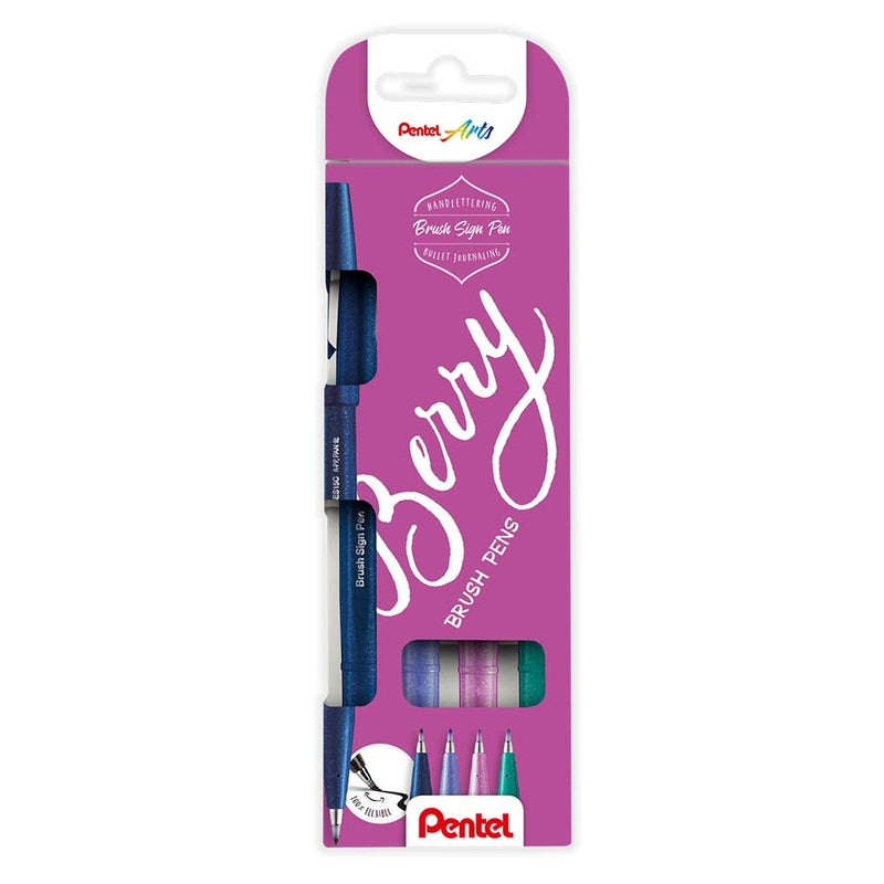 Fineliner, Pentel, SES15B-4, pakke a 4 stk