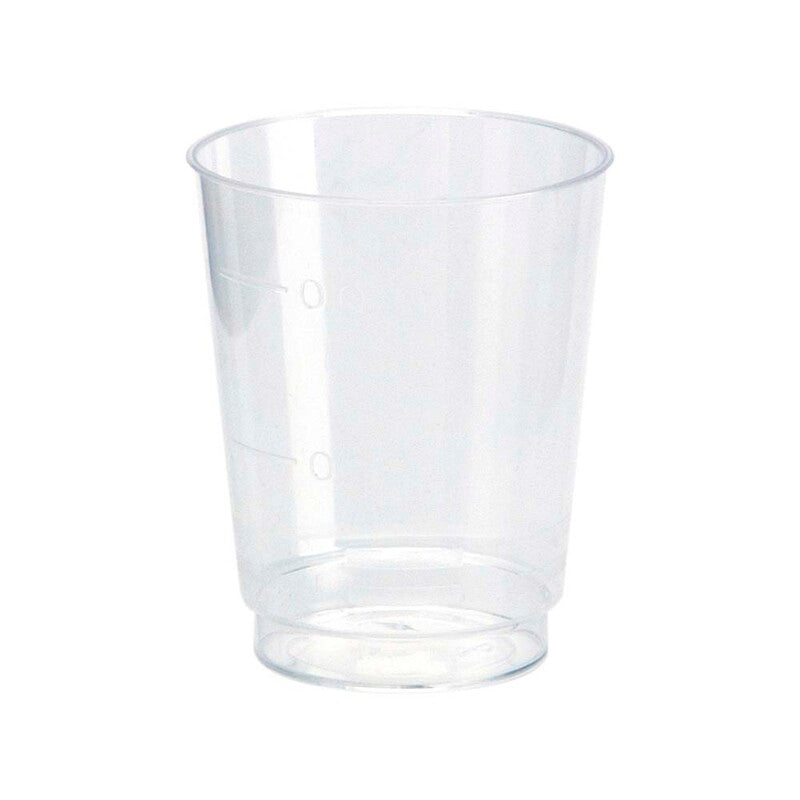 Plastglas, Duni, Rund, 40 ml, indvendig diameter 43.0 mm, PS, transparent, Shots glas, pose a 50 stk, Fødevaregodkendt