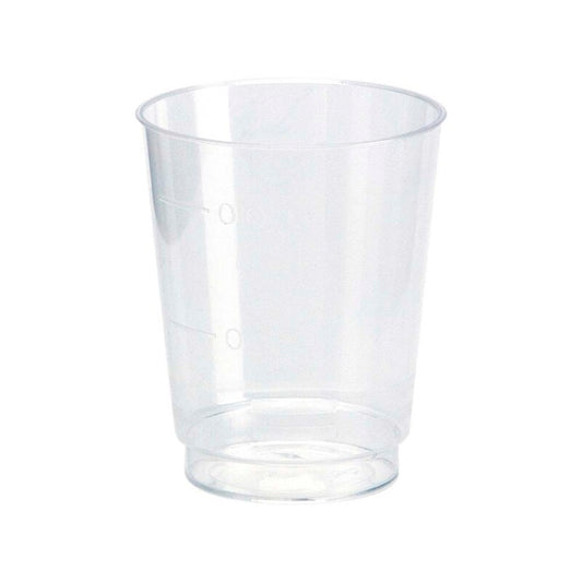 Plastglas, Duni, Rund, 40 ml, indvendig diameter 43.0 mm, PS, transparent, Shots glas, pose a 1000 stk, Fødevaregodkendt