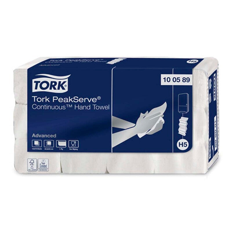 Papirhåndklæder ark, Tork, Advanced, H5, 1 lag, hvid, 201mmx225mm, æske a 3240 ark, FSC Mix Credit