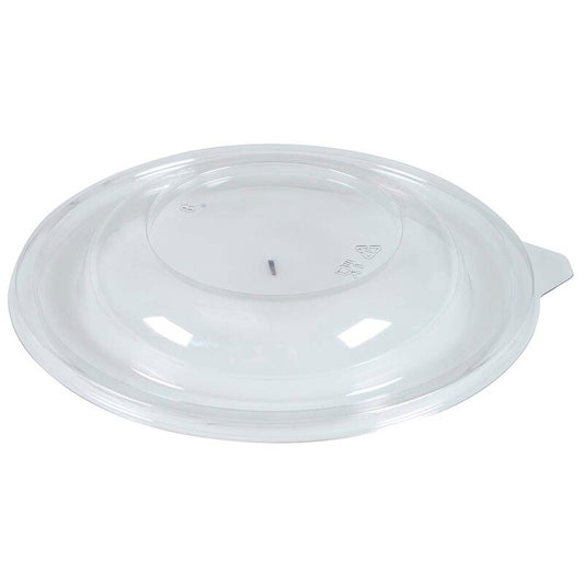 Låg t/salatbowl, Rund, Ø 140, højde 20, RPET, transparent, pakke a 50 stk, Fødevaregodkendt