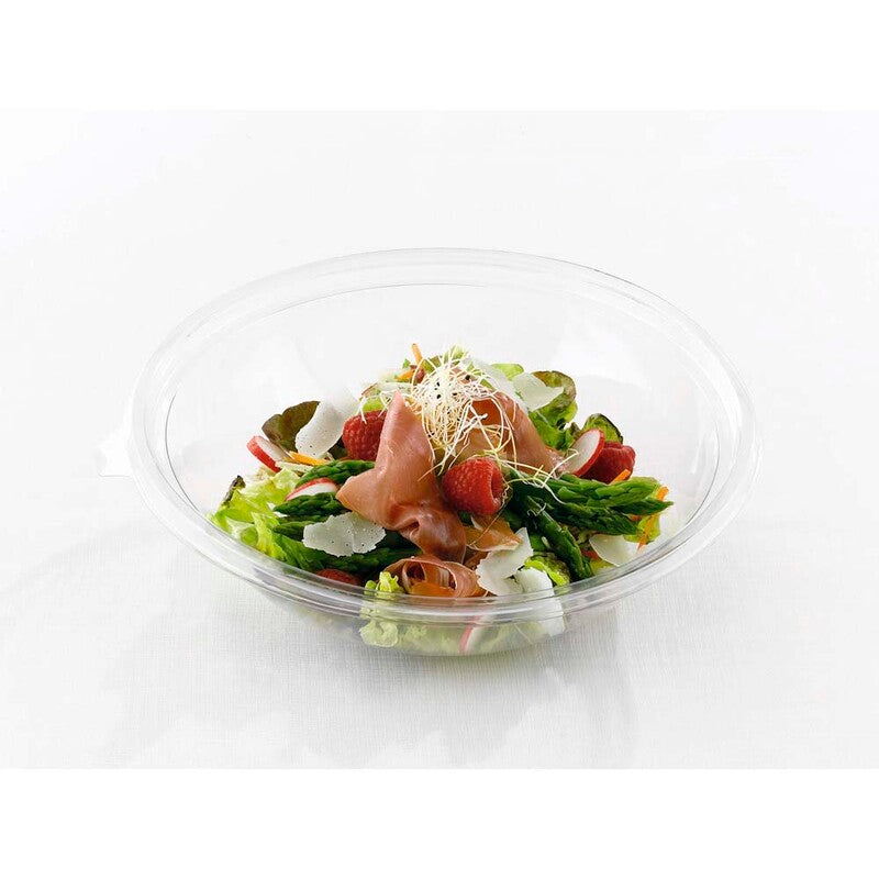 Salatbowle, Rund, kapacitet 600, Ø 180, højde 50, PP, transparent, pakke a 360 stk, Fødevaregodkendt