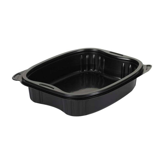 Plastbakke, Plus Pack Bistro, 1-rums, Rektangulær, 700 ml, 190x155x41mm, PP, sort, karton a 300 stk
