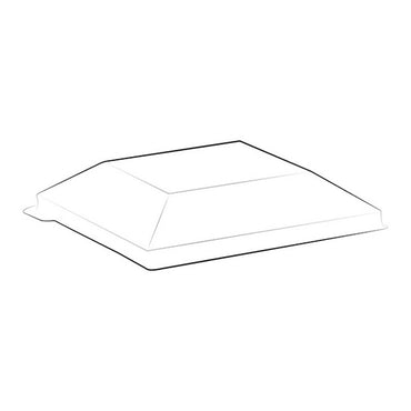 Låg t/dessertbæger, Kova, 50x50x10mm, RPET, transparent, karton a 300 stk