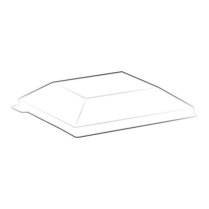 Låg t/dessertbæger, Kova, 50x50x10mm, RPET, transparent, karton a 300 stk