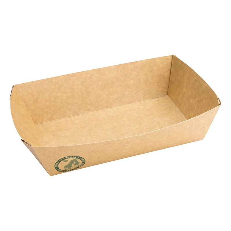 Take away box, 165x165x50mm, Pap, brun, Fruit Tray, pakke a 400 stk