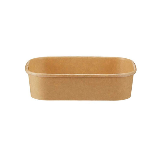 Salatbowle, 500 ml, 172x120x41mm, Kraft, brun, Til mikroovn, pakke a 50 stk