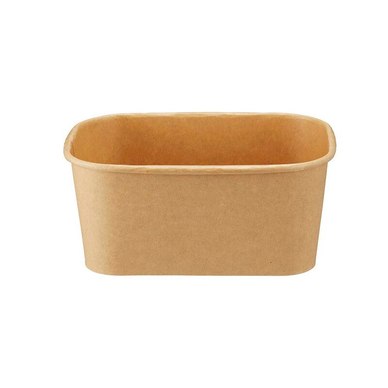 Salatbowle, 1000 ml, 172x120x76mm, Kraft, brun, Til mikroovn, pakke a 50 stk