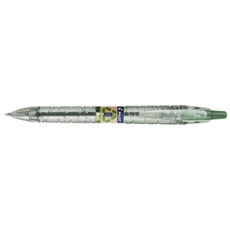 Kuglepen, Pilot Ecoball, BEGREEN, 0,27MM, grøn, Units 10