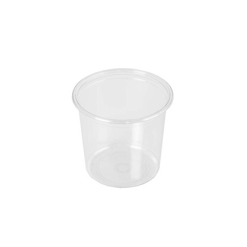 Skål, Færch, Rund, 725 ml, Ø 117, højde 108, RPET, transparent, Deli Pot, karton a 500 stk, 1-rums, Fødevaregodkendt