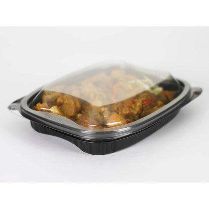 Låg t/plastbakke, Plus Pack Bistro, Rektangulær, 190x155x23mm, ops, transparent, karton a 300 stk