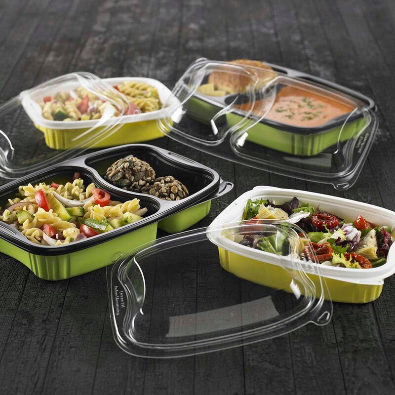 Låg t/plastbakke, Plus Pack Bistro, Rektangulær, 190x155x23mm, ops, transparent, karton a 300 stk