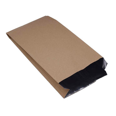 Grill pose, 65 x 160 mm, flat bag, papir/aluminium/folie/papir, brun, pakke a 250 stk, Fødevaregodkendt