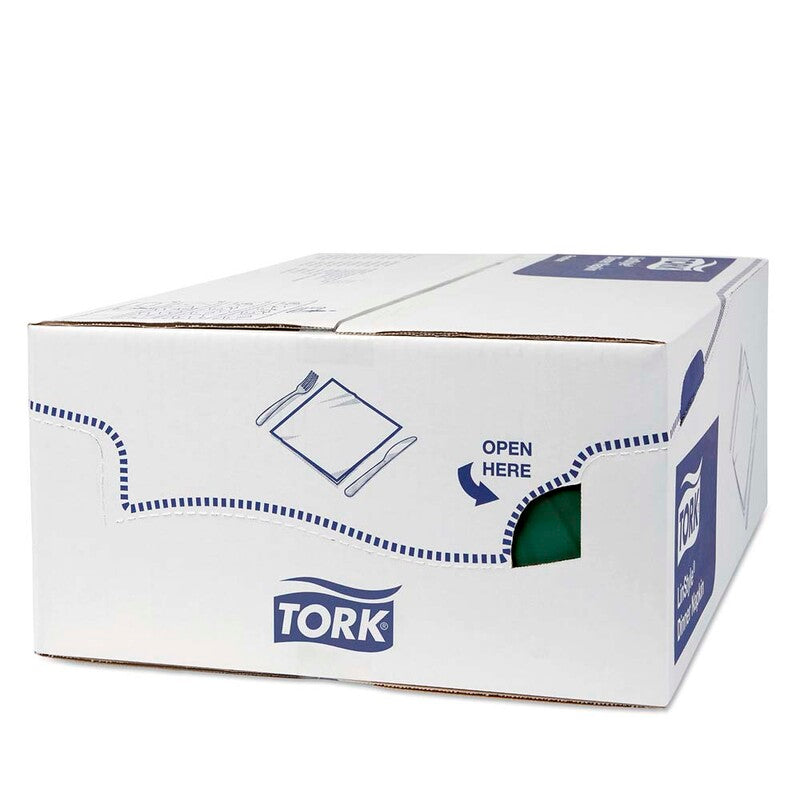 Middagsservietter, Tork, Linstyle, 1/4-fold Mountain Pine Green, 1 lag, grøn, 390mmx390mm, 55g/m2, pakke a 50 stk, FSC Mix Credit
