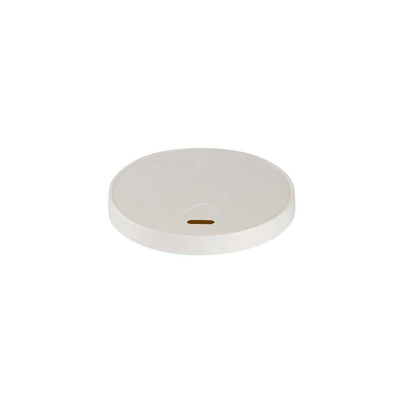 Låg t/kaffebæger, udvendig diameter: 80 mm, Papir + PE, hvid, With hole 8 oz, karton a 1000 stk, palle 18 kartoner, Fødevaregodkendt