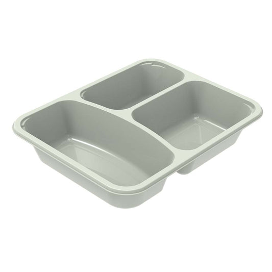 Plastbakke, Færch, C 2227-3G, 3-rums, Rektangulær, 1060 ml, 227x178x43mm, C-PET, hvid, t/ovn & microovn, karton a 420 stk