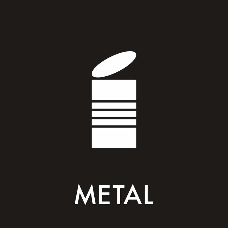 Etiket, Metal, 50x120mm, hvid