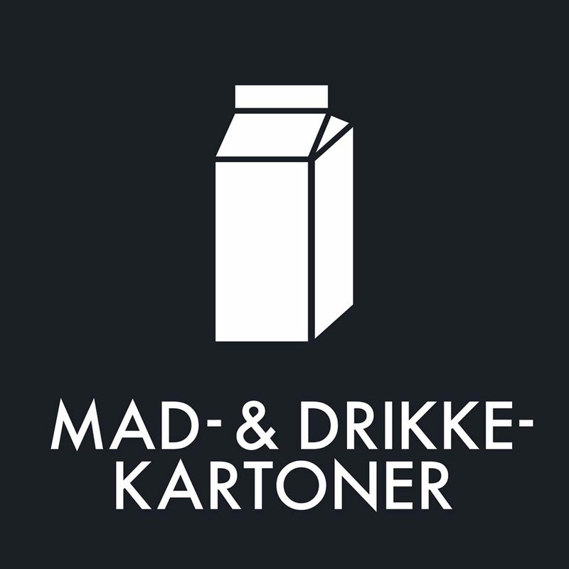 Etiket, Mad- og drikkekartoner, 120x120mm, sort/hvid