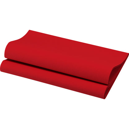 Middagsserviet, Duni, Dunisoft, 1/4-fold, 1 lag, tissue, rød, 400mmx400mm, pakke a 60 stk