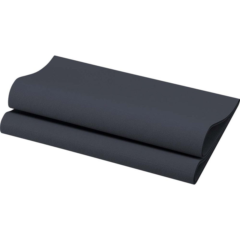 Middagsserviet, Duni, Dunisoft, 1/4-fold, 1 lag, tissue, sort, 400mmx400mm, pakke a 60 stk