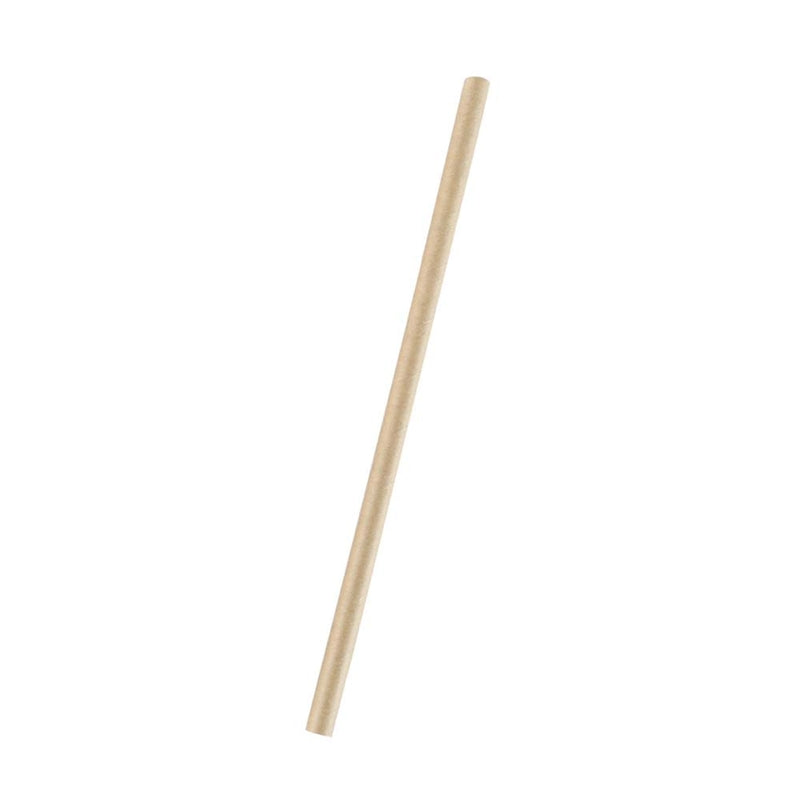 Sugerør, 205 x 8 mm, Papir, brun, Smoothis, pakke a 250 stk, kasse a 20 pakker, palle a 30 kartoner, Fødevaregodkendt
