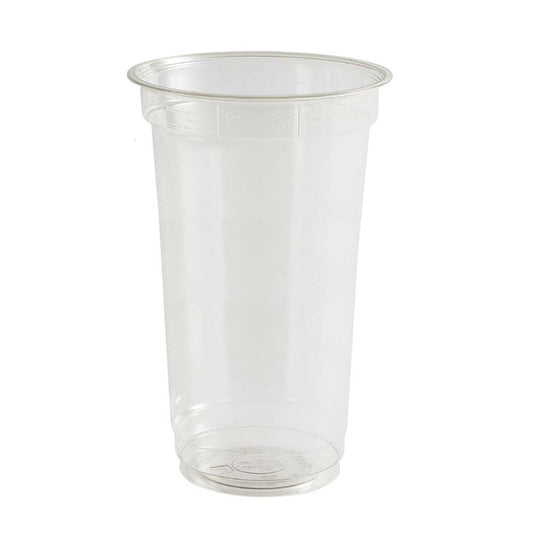 Plastglas, Rund, indvendig diameter 95.0 mm, RPET, transparent, 630 ml, pose a 800 stk, Smoothie, Fødevaregodkendt