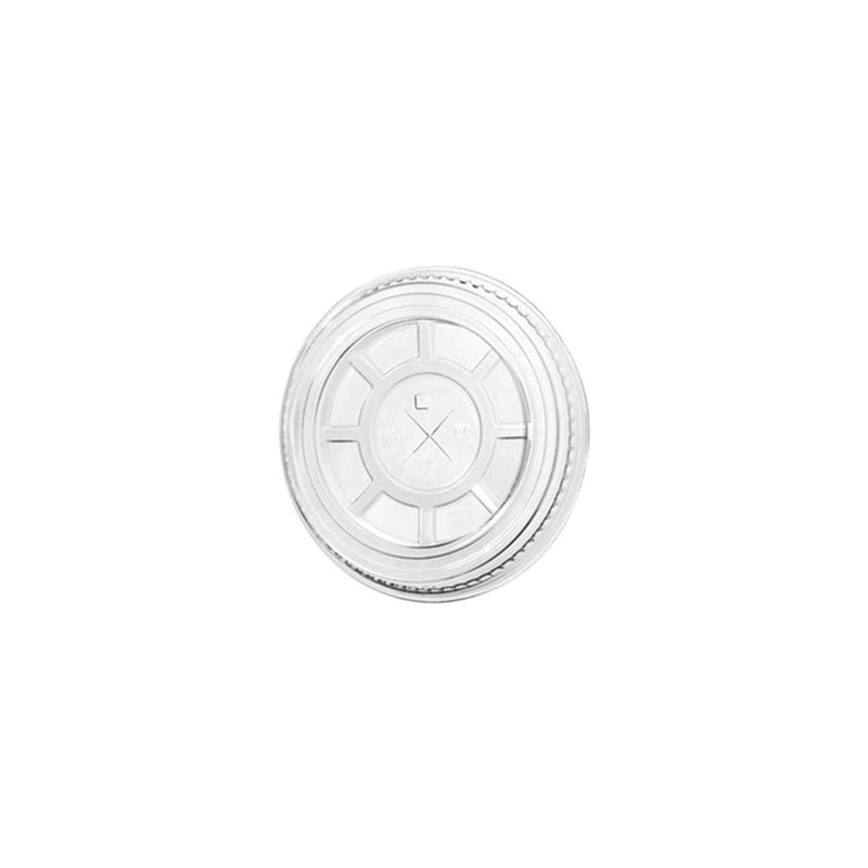 Låg t/plastglas, udvendig diameter: 78 mm, RPET, transparent, Dome with hole, pose a 50 stk, Rpet, Fødevaregodkendt