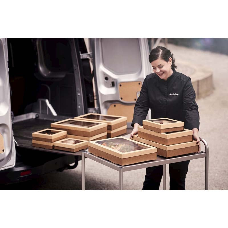 Låg t/catering tray, Duni, 364x255x30mm, Pap, brun, Medium, karton a 100 stk