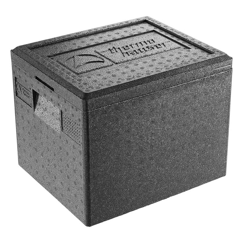 Termo skumkasse, 1/2GN, Rektangulær, 270x330x260mm, Expanded polypropylene (EPP), sort, 1 stk