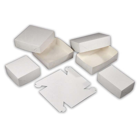 Kageæske, Nr. 2 høj, 230x140x75mm, 290, Pap, hvid, pakke a 250 stk
