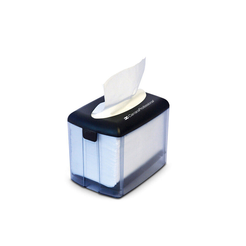 Servietdispenser, BulkySoft, System One, tranparent/sort