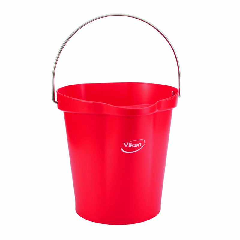 Spand, Vikan, med håndtag, 12 l, rød, 320mmx320mm x 320mm