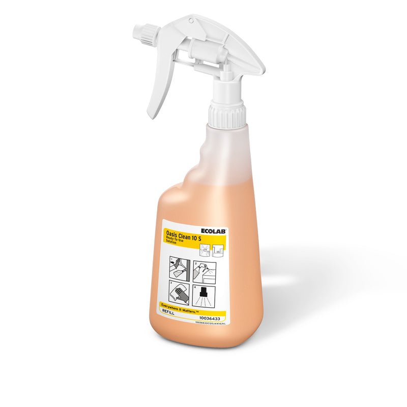 Sprayflaske, Ecolab, Refill Oasis Clean 10S BTL, 650 ml, transparent