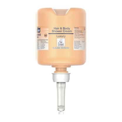 Hair and Bodyshampoo, Tork, S2, Orange, 475 ml, pakke a 1 stk