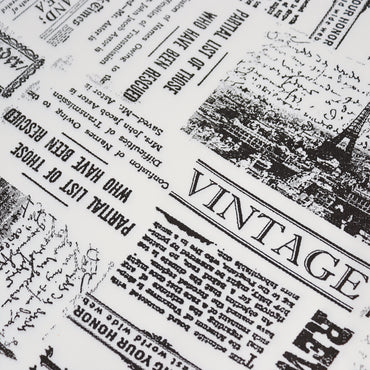 Indpakningspapir Newspaper, flat bag, 45 g/m2, 330 x 400 mm, Papir + PE, hvid, personliggjort, pakke a 10 kg, palle 50 pakker, palle a 50 kartoner, Fødevaregodkendt, Fedttæt kvalitet