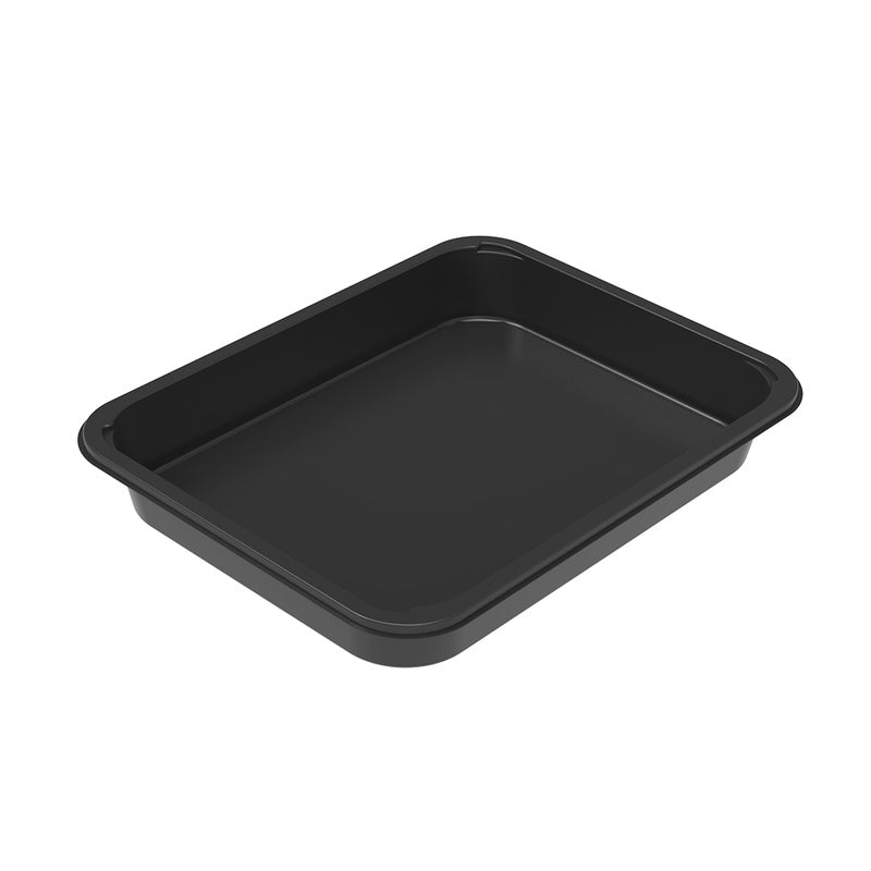 Plastbakke, Færch, K 2227-1Y, 1-rums, Rektangulær, 900 ml, 227x178x31mm, PET, sort, karton a 432 stk
