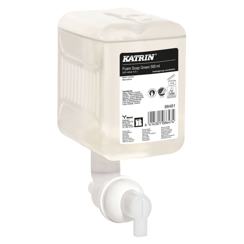 Skumsæbe, Katrin, Touchfree, refill, 500 ml, grøn