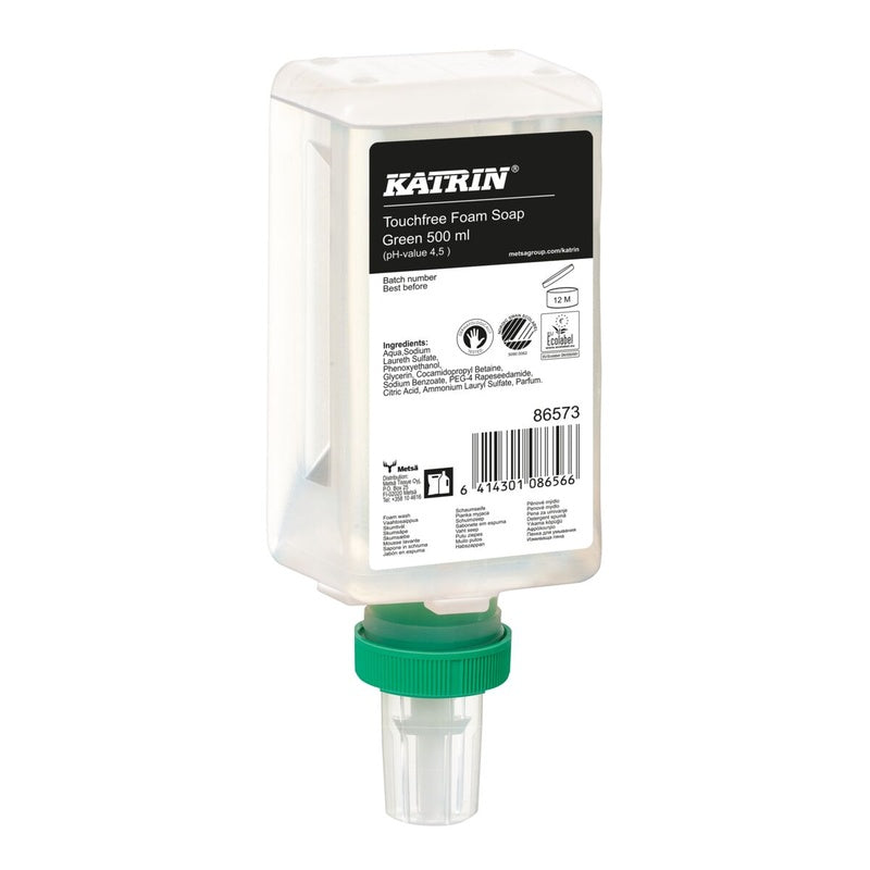 Skumsæbe, Katrin, Touchfree, Refill Touchfree, 500 ml, grøn