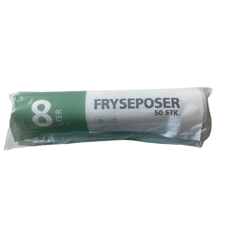 Fryseposer, 32 µm, 250 x 500 mm, LD-PE, transparent, 8 l, rulle a 50 stk, Fødevaregodkendt