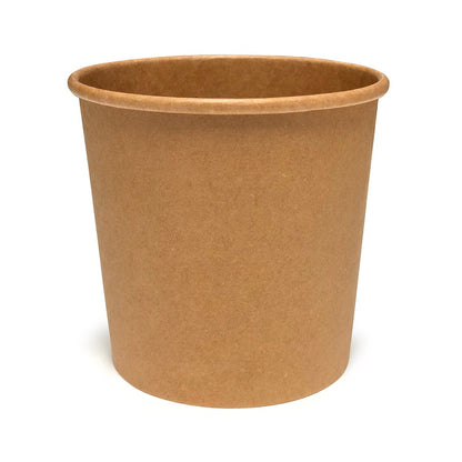 Suppebæger, Rund, 350 ml, udvendig diameter: 90 mm, Kraftpapir, brun, 12 oz, karton a 500 stk, palle 27 kartoner, Fødevaregodkendt