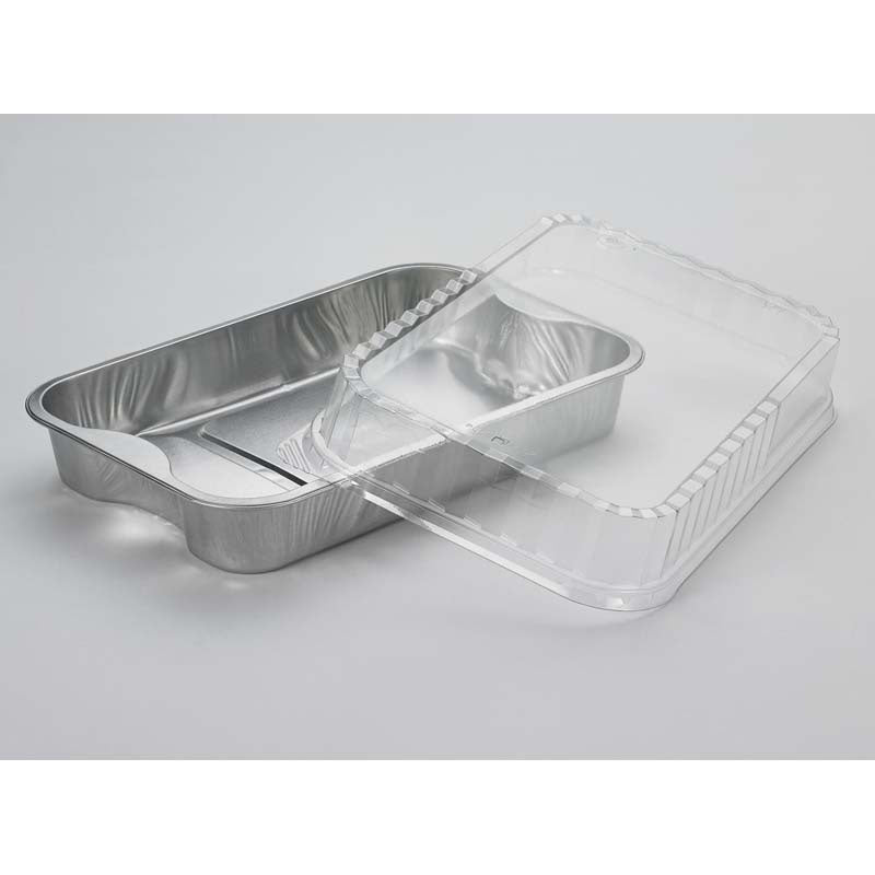 Låg t/foliebakke, Plus Pack, 300x200x46mm, PET, transparent, pakke a 50 stk