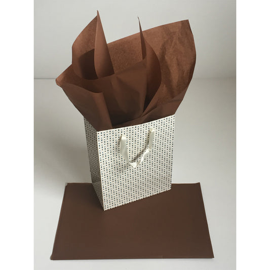 Silkepapir, 17 g/m2, 500 x 750 mm, brun, silkepapir, pakke a 240 ark