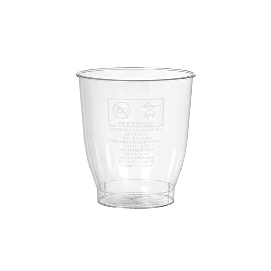 Plastglas, Duni, 200 ml, udvendig diameter: 71 mm, PS, transparent, pose a 30 stk, Crystallo, Fødevaregodkendt