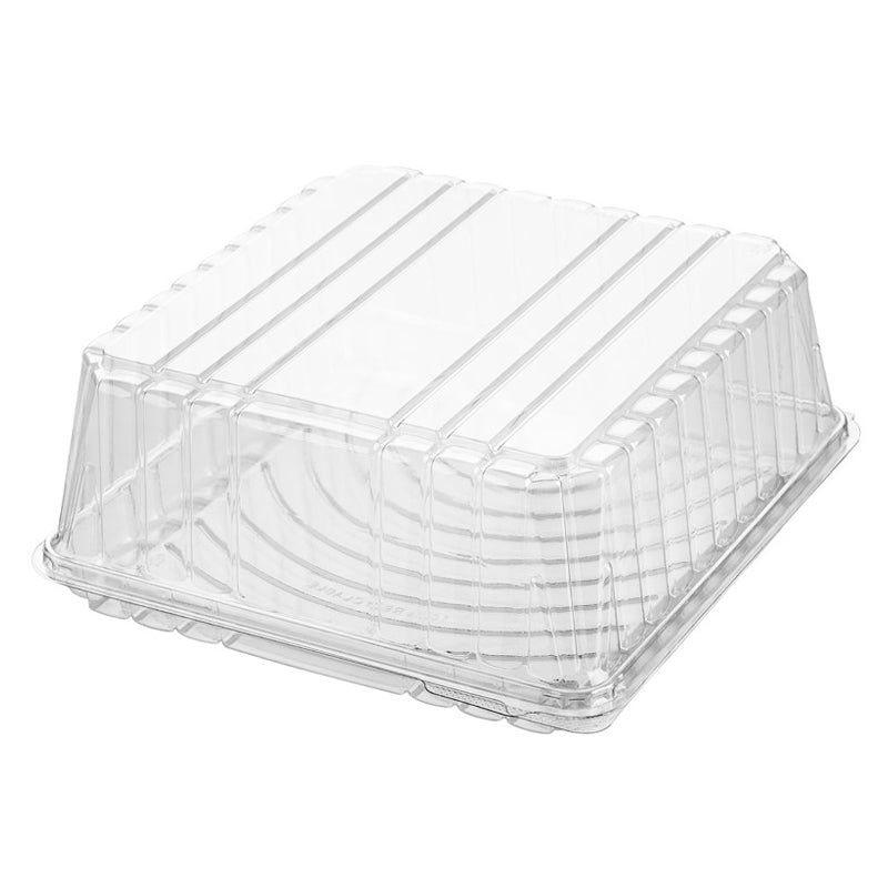 Plastbakke, 233x225x93mm, A-PET, transparent, m/hængslet låg, karton a 110 stk