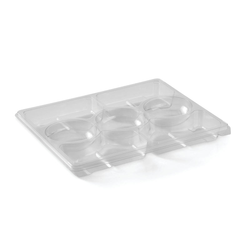 Plastbakke, Plus Pack Zen, 7-rums, Rektangulær, 227x178x45mm, RPET, transparent, Tapas/Sushi, pakke a 60 stk