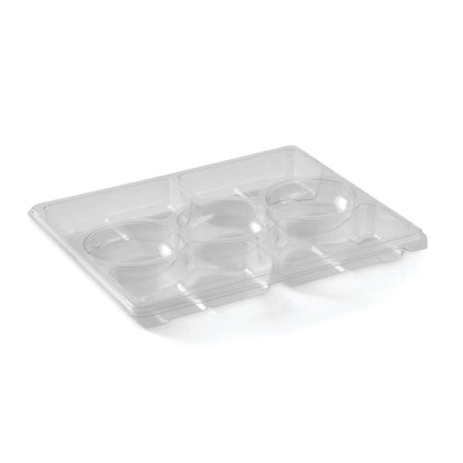 Plastbakke, Plus Pack Zen, 7-rums, Rektangulær, 227x178x45mm, RPET, transparent, Tapas/Sushi, pakke a 60 stk