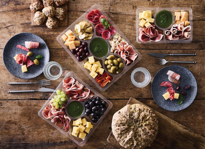 Plastbakke, Plus Pack Zen, 7-rums, Rektangulær, 227x178x45mm, RPET, transparent, Tapas/Sushi, pakke a 60 stk